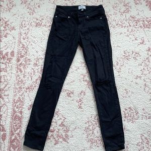 Paige Verdugo ultra skinny black distressed jeans